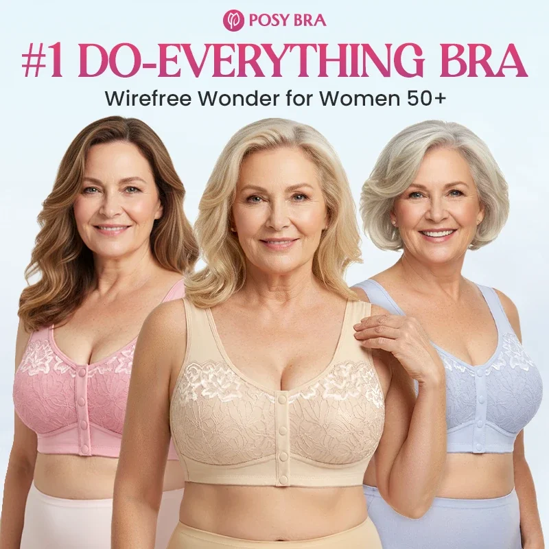Owearfit - Front Closure Breathable Cotton Lifting Bra for Seniorss